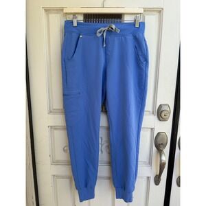 FIGS Zamora Jogger Scrub Pants Ceil Blue PO 1812 Women Size Small Petite